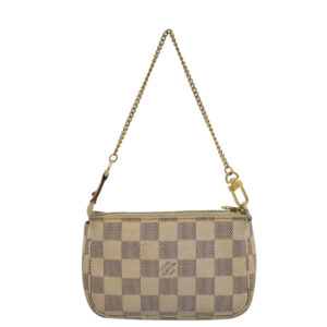 LOUIS VUITTON Damier Azur Mini Pochette Accessoires Pouch N58010 LV Auth rz439 | Luna Bags