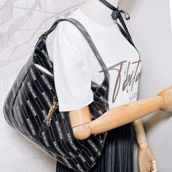 Gucci x Balenciaga The Hacker Project Big 1961 Jackie Black Leather | Luna Bags