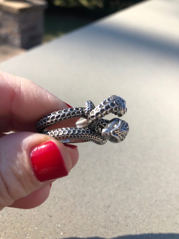 Gucci Garden Snake Sterling Silver Ring | Luna Bags