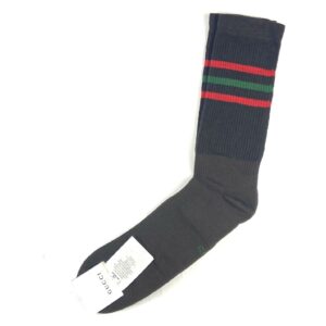 Gucci Black Cotton Socks with Green and Red Web | Luna Bags