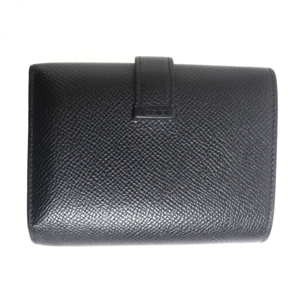 HERMES Tri-fold wallet Main�FEpsom black mens Used | Luna Bags