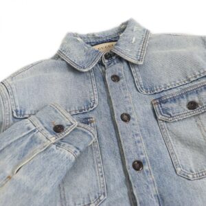 GUCCI Denim Jacket Main: 100% cotton, Part: 80% acrylic, Part: 20% polyester, Sleeve lining: 68% rayon, Sleeve lining: 32% silk Indigo blue mens 44 Used | Luna Bags