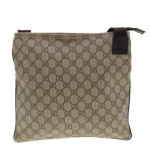 GUCCI GG Canvas Shoulder Bag PVC Leather Beige 141626  ti1052 | Luna Bags