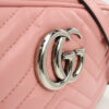 GUCCI 447632 Small Shoulder Bag GG Marmont Diagonal leather Pink Women | Luna Bags - Image 10
