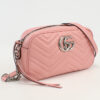 GUCCI 447632 Small Shoulder Bag GG Marmont Diagonal leather Pink Women | Luna Bags - Image 11