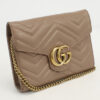 GUCCI 474575 Quilted mini GG Marmont Diagonal Shoulder Bag leather Beige Women | Luna Bags - Image 12