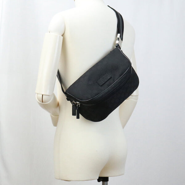 GUCCI 449182 Belt bag GG nylon Waist bag Nylon black mens | Luna Bags