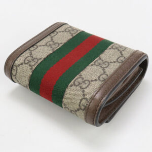 GUCCI 598662 96IWG 8745 GG wallet Ofidia Bi-fold wallet Supreme beige Women | Luna Bags