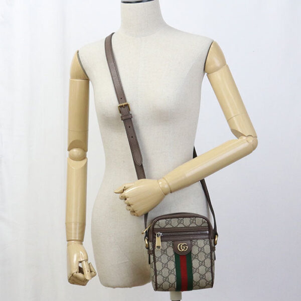 GUCCI 598127 96IWG 8745 Ofidia Diagonal shoulder bag GG Supreme leather unisex | Luna Bags