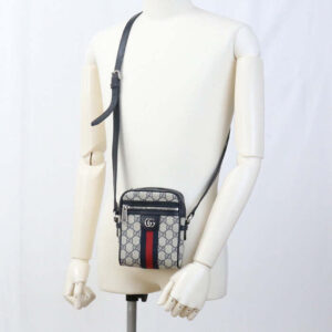 GUCCI 598127 GGShoulder Bag Ofidia Shoulder GG Supreme Canvas navy unisex | Luna Bags