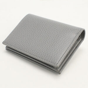 GUCCI 456126 Bi-fold wallet Double G Flap wallet leather gray Women(unisex) | Luna Bags