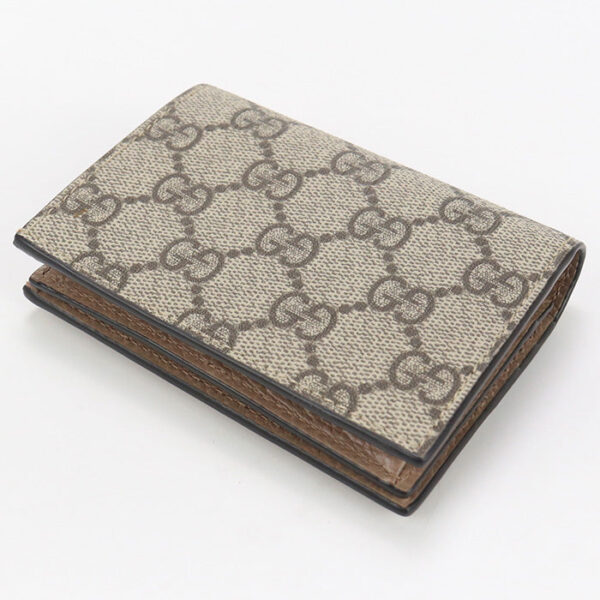 GUCCI 658610 GG Marmont Flap wallet GG Supreme Canvas/leather beige Women | Luna Bags