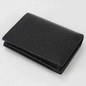 GUCCI 456126 Card Case wallet Double G Folded wallet leather black Women | Luna Bags