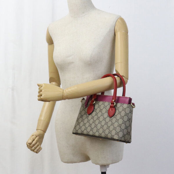 GUCCI 453117 Handbag GG Supreme 2WAY handbag PVC, leather multicolor Women | Luna Bags