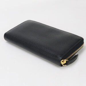 GUCCI 456117 Zip around wallet Double G PurseZip Around leather black Women | Luna Bags