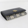 GUCCI 739525 17WAG 4041 Card Case Double G  Business card holder GG Supreme Canvas, leather Navy unisex | Luna Bags - Image 4