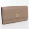 GUCCI 456116 Long Wallet Petit Marmont Double G Flap wallet leather beige Women | Luna Bags - Image 7