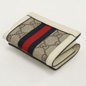 GUCCI 644334 Tri-fold wallet Ofidia GG Supreme/leather Beige Women | Luna Bags