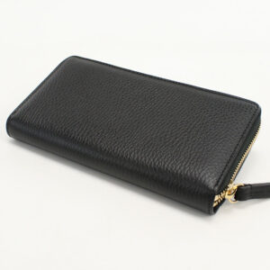 GUCCI 456117 Zip around wallet Double G PurseZip Around leather Black Women | Luna Bags