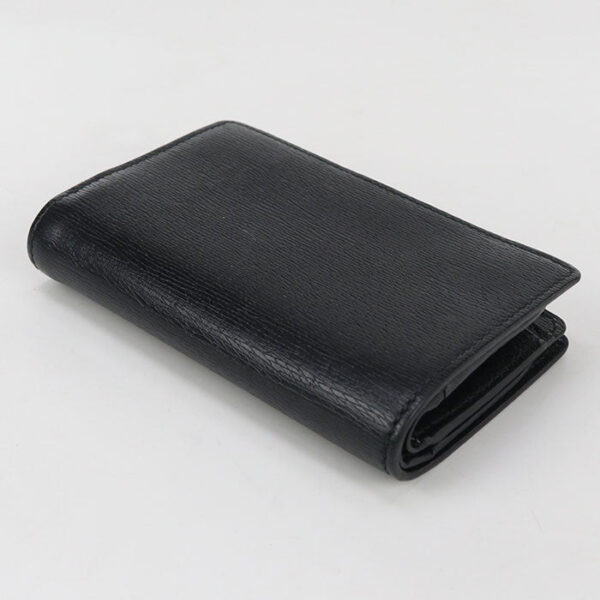 GUCCI 772640 0OP0N 1000 Card Case wallet Gucci Script Folded leather black Women | Luna Bags