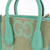 GUCCI 671623 Tote Bag Jumbo GG 2WAY MiniTote Bag GG canvas, leather green Women | Luna Bags - Image 6