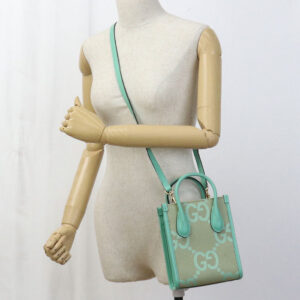 GUCCI 671623 Tote Bag Jumbo GG 2WAY Mini Tote Bag GG canvas, leather beige Women | Luna Bags