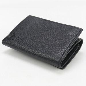 GUCCI 644407 Tri-fold wallet GG Marmont Double G Medium wallet leather black unisex | Luna Bags
