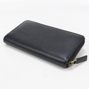 GUCCI 428736 Long Wallet GG Marmont Zip around wallet leather black unisex | Luna Bags