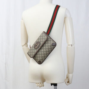GUCCI 493930 body bag Neo vintage Belt Bags Crossbody Bags GG Supreme Brown mens | Luna Bags
