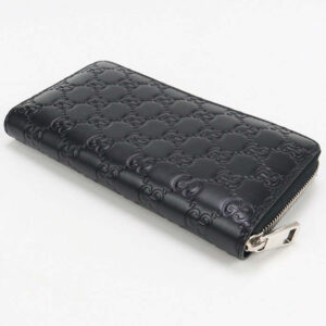 GUCCI 473928 Zip around wallet Dorian PurseZip Around leather Black mens | Luna Bags