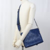 GUCCI 696009 Shoulder Bag GG emboss Medium 2-Way Clutch Bag leather blue mens | Luna Bags - Image 2