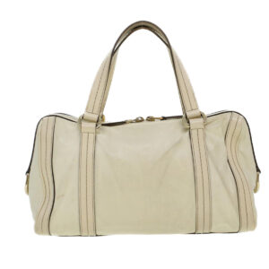 GUCCI Boston Bag Leather White 181487  yb122 | Luna Bags